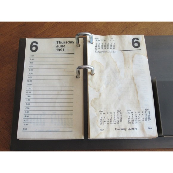 Vintage Smith Metal Arts Desk Set Pen Card Notes Holder Calendar Organizer - Picture 12 of 16